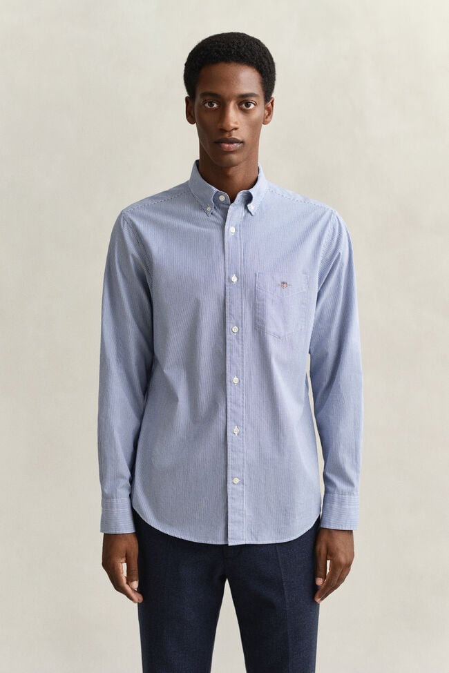 Banker Stripe Classic Poplin Shirt
