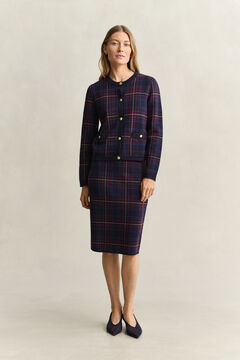 Checked Skirt — EVENING BLUE 4