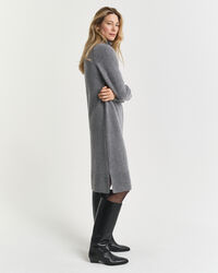 Knit Detail Turtleneck Dress