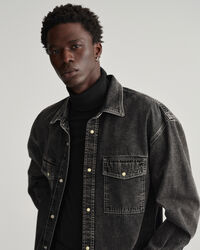 Oversized Heavy Wash Denim Shirt