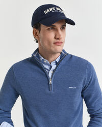 Cotton Piqué Half-Zip Sweater