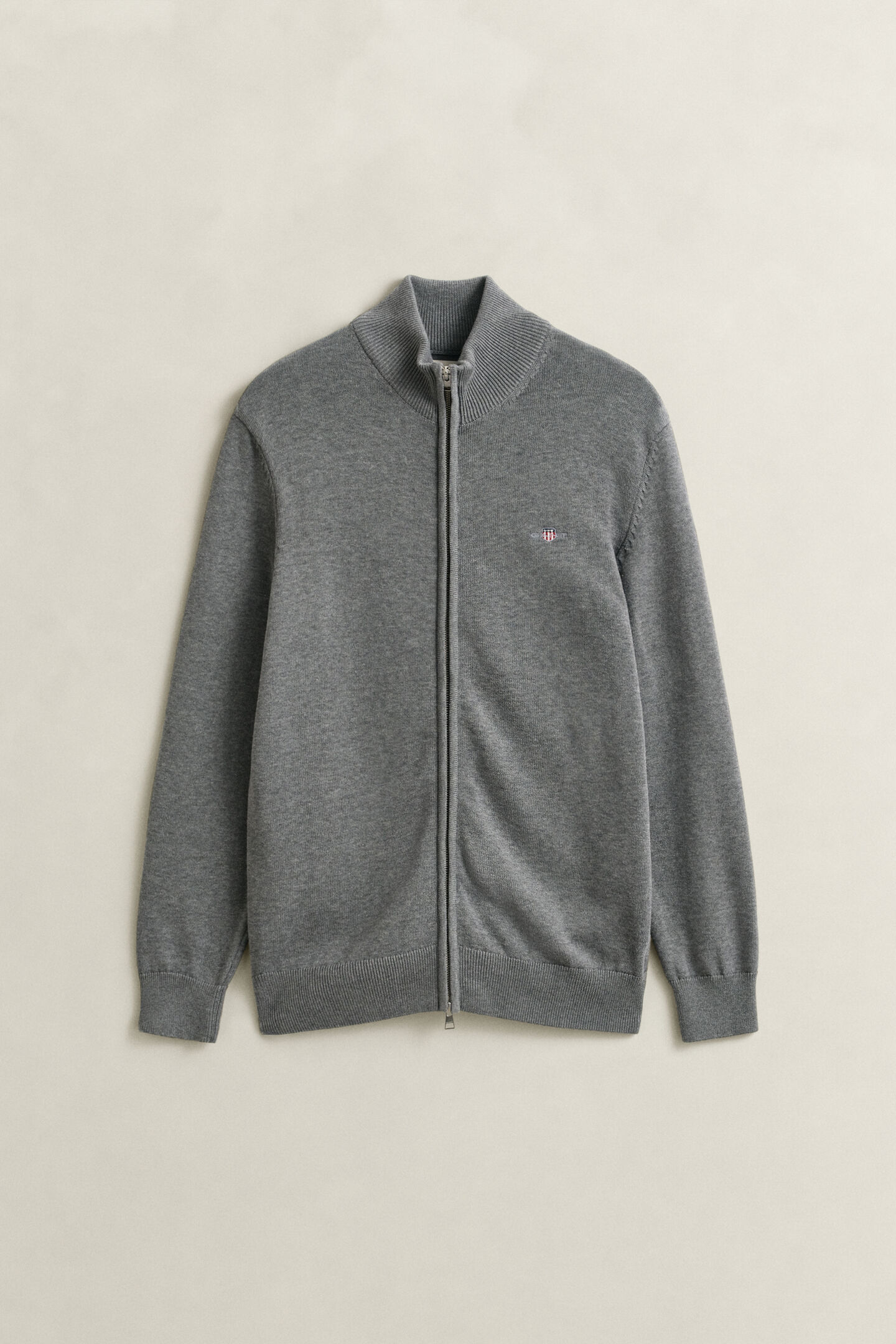 Casual Cotton Zip Cardigan