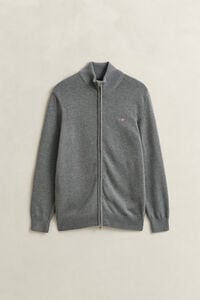 Casual Cotton Zip Cardigan