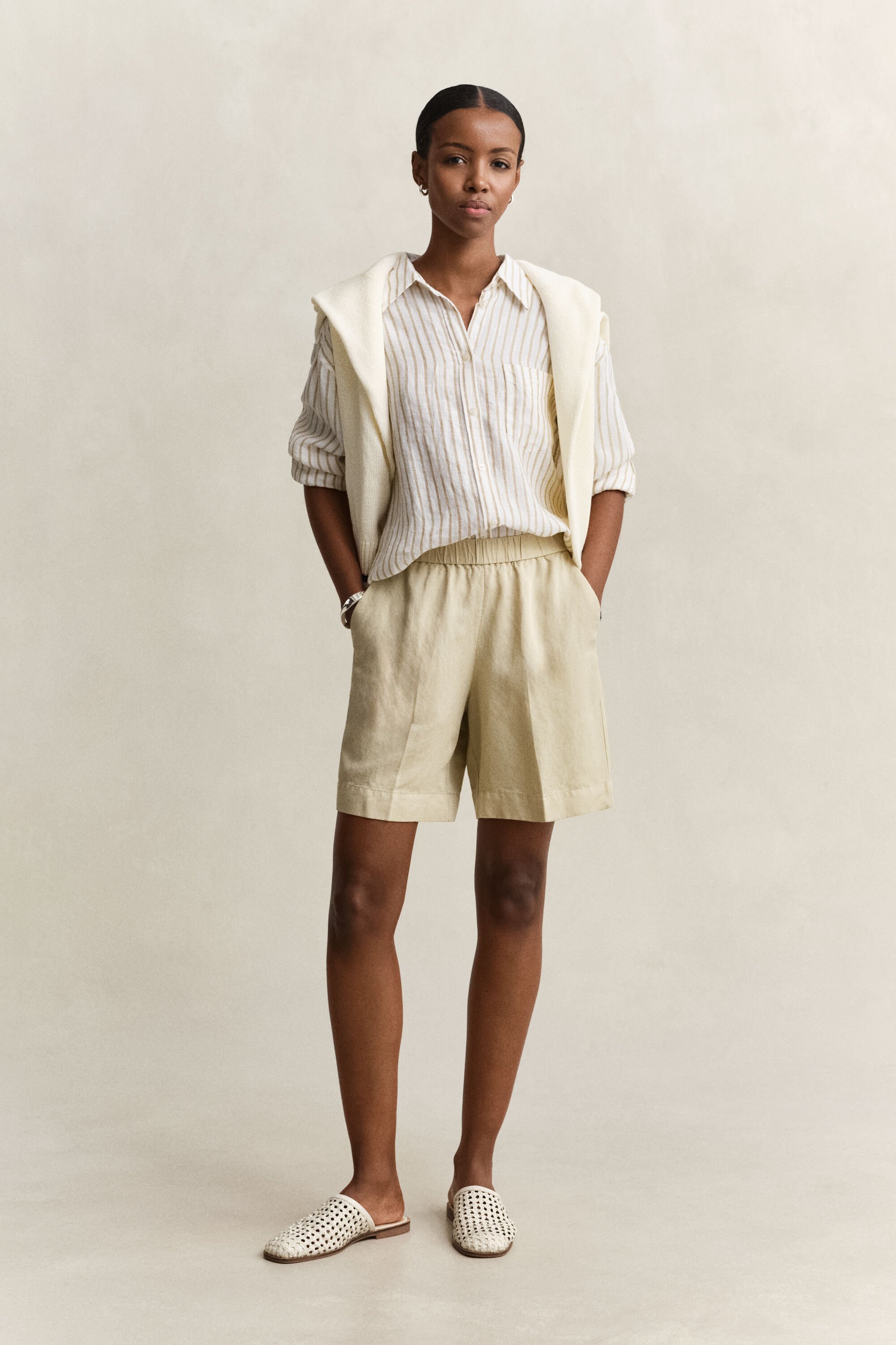 Linen Blend Shorts