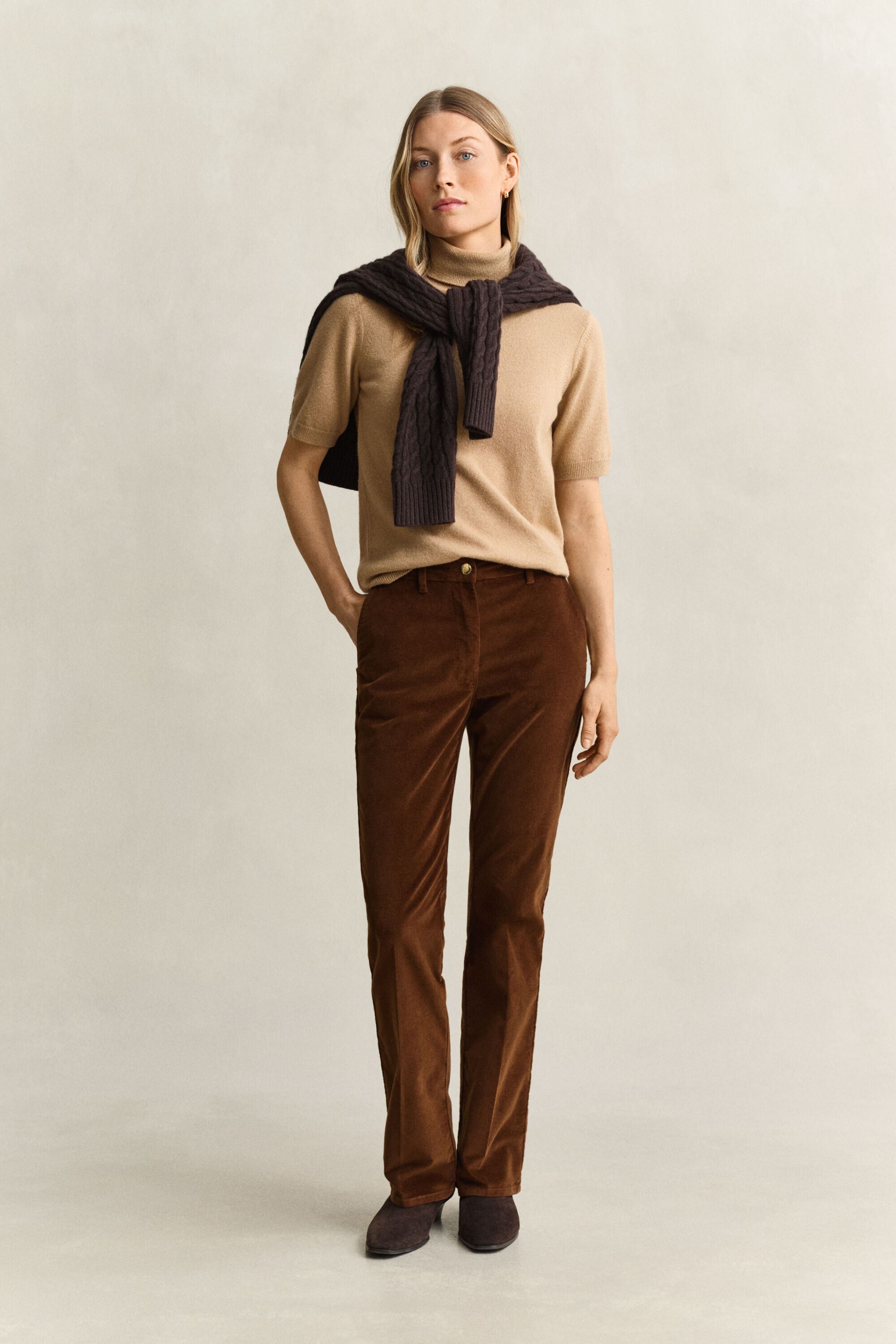 Metallic Wool Blend Turtleneck Sweater