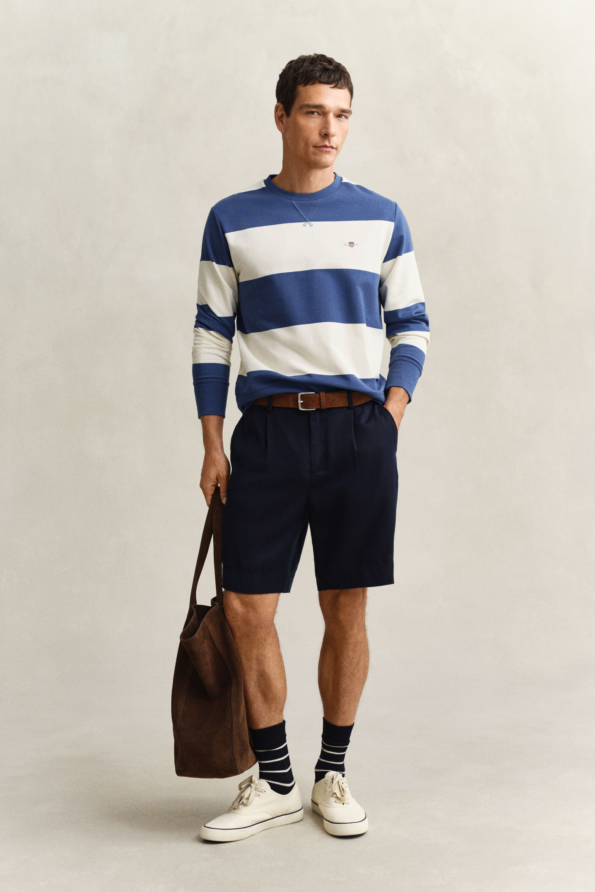 Striped Crew Neck Sweatshirt