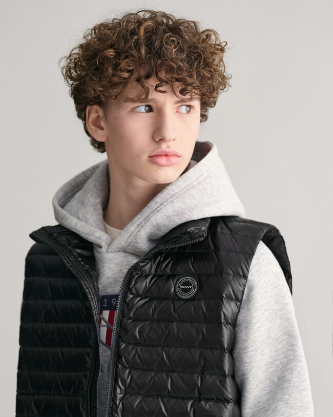 Teens Shiny Lightweight Padded Down Vest
