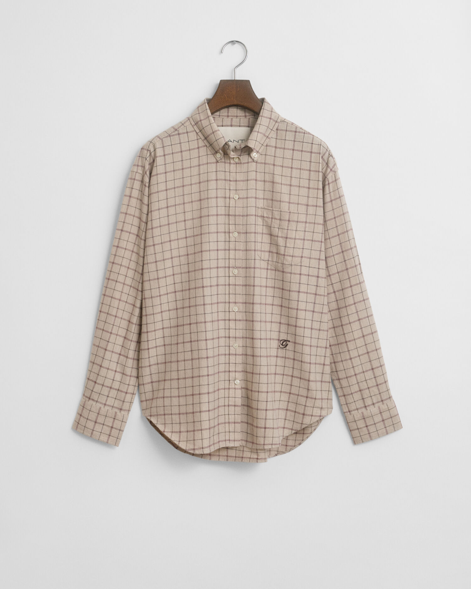 Relaxed Fit Checked Brushed Flannel Shirt