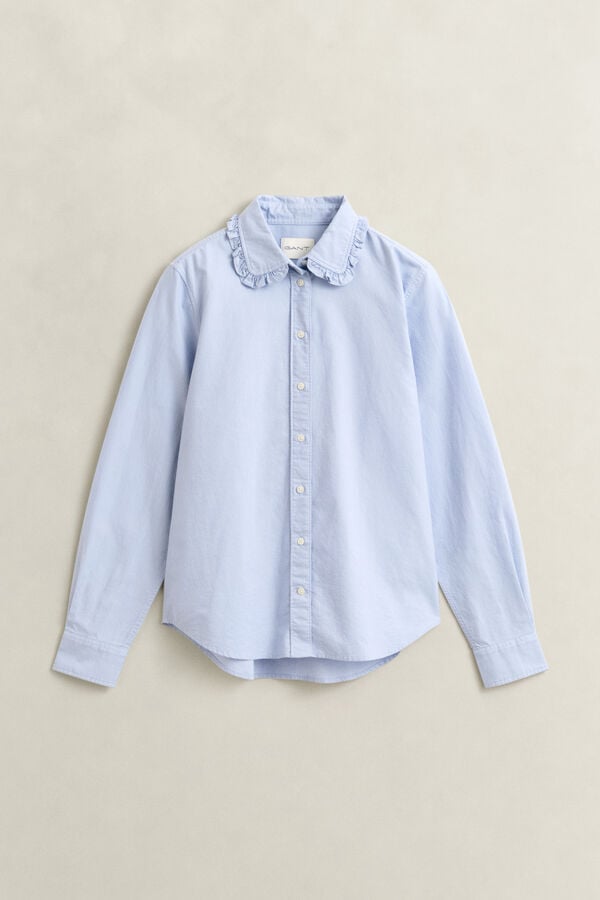 Frilly Classic Oxford Shirt — MISTY LAVENDER