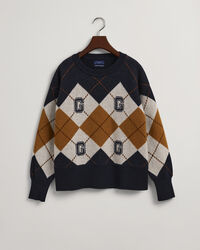 Argyle Crew Neck Sweater