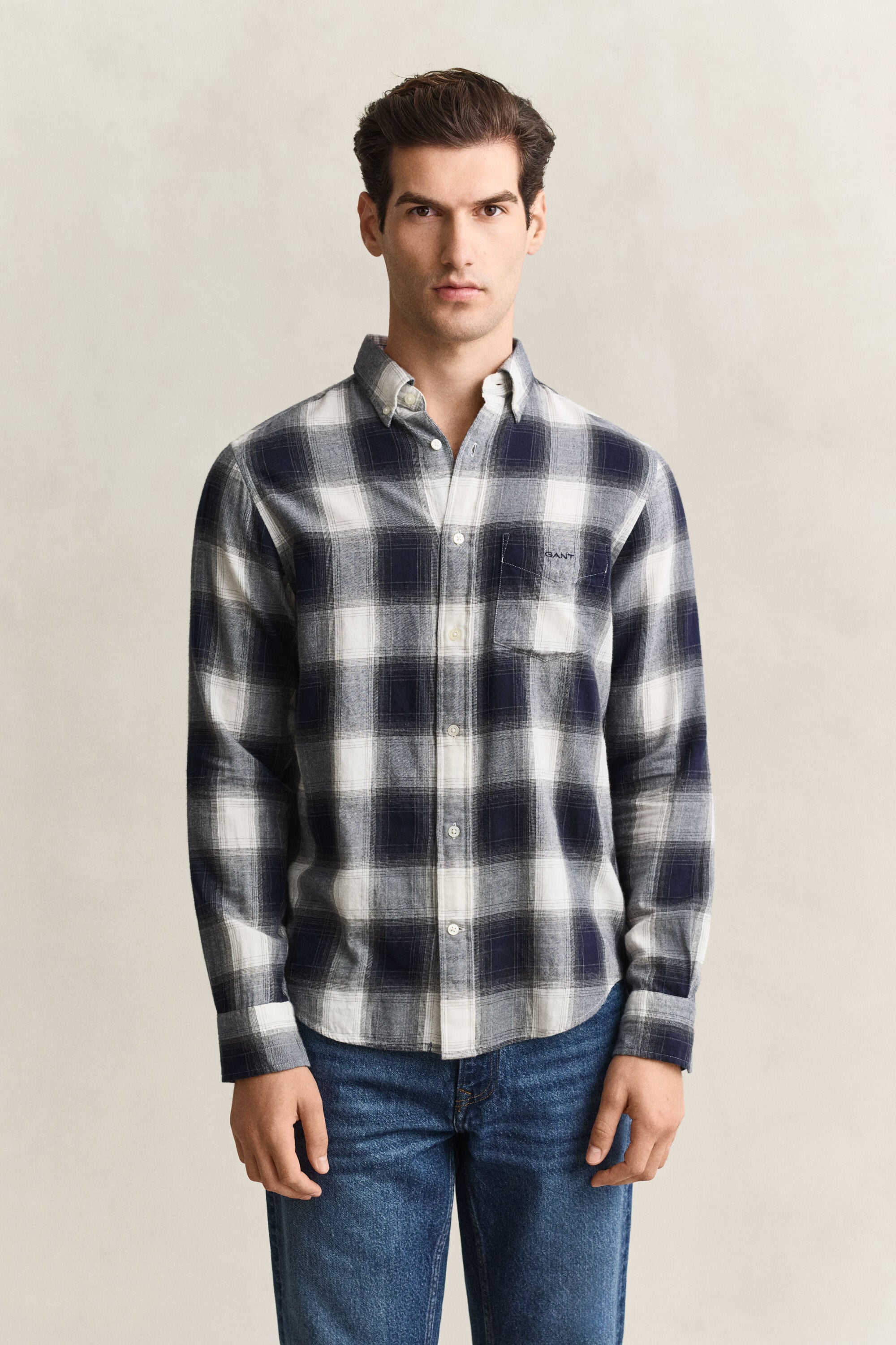 Checked Windblown Flannel Shirt