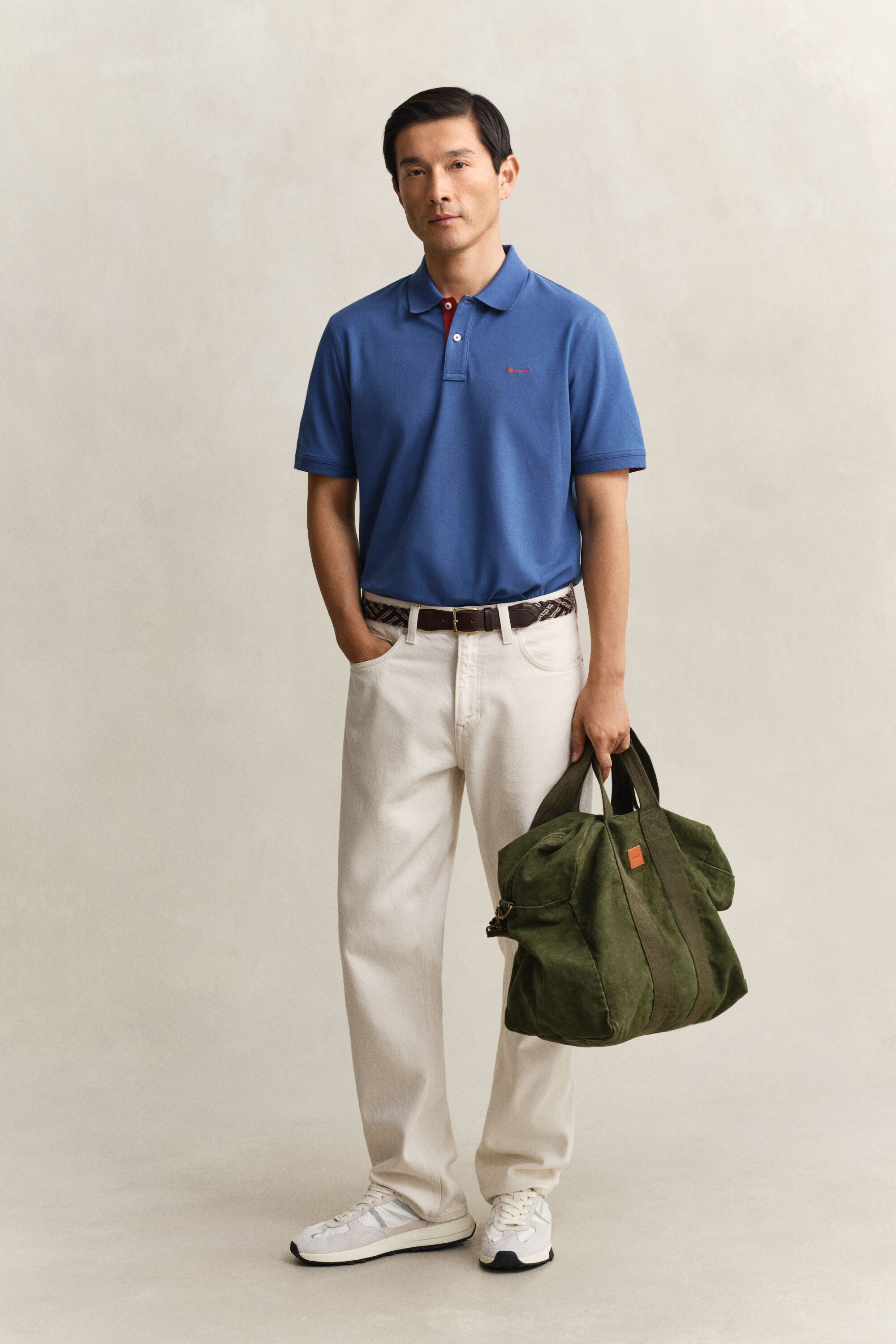 Contrast Piqué Polo Shirt