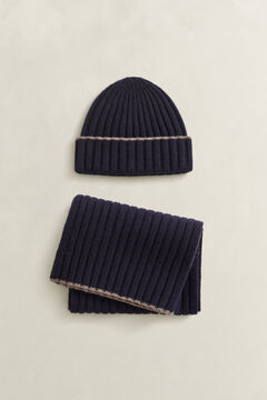 Tipped Scarf & Beanie Gift Set — EVENING BLUE 2