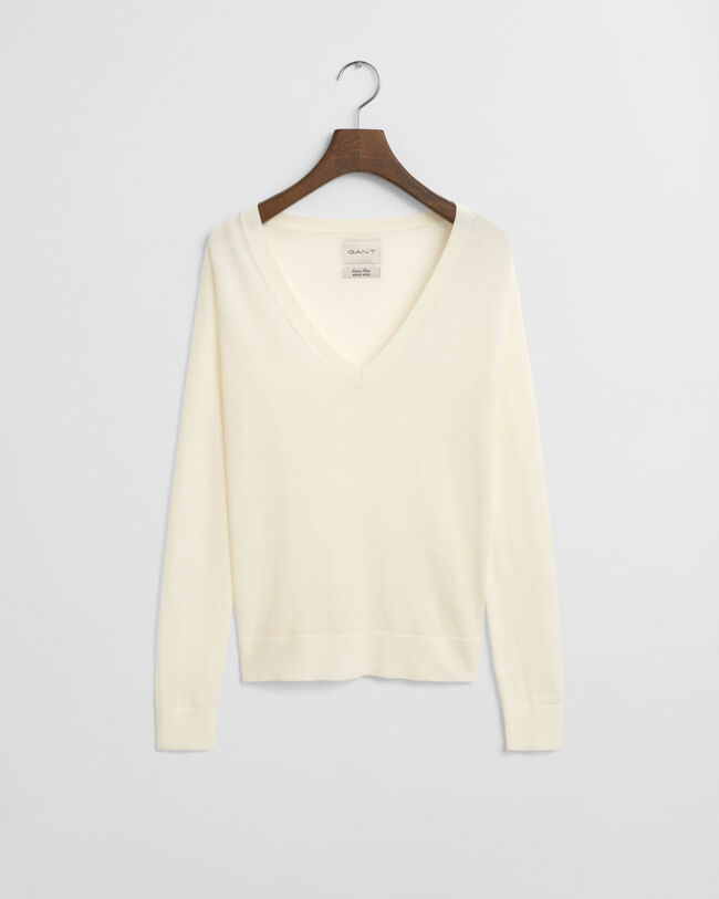 Extra Fine Merino Wool V-Neck Sweater