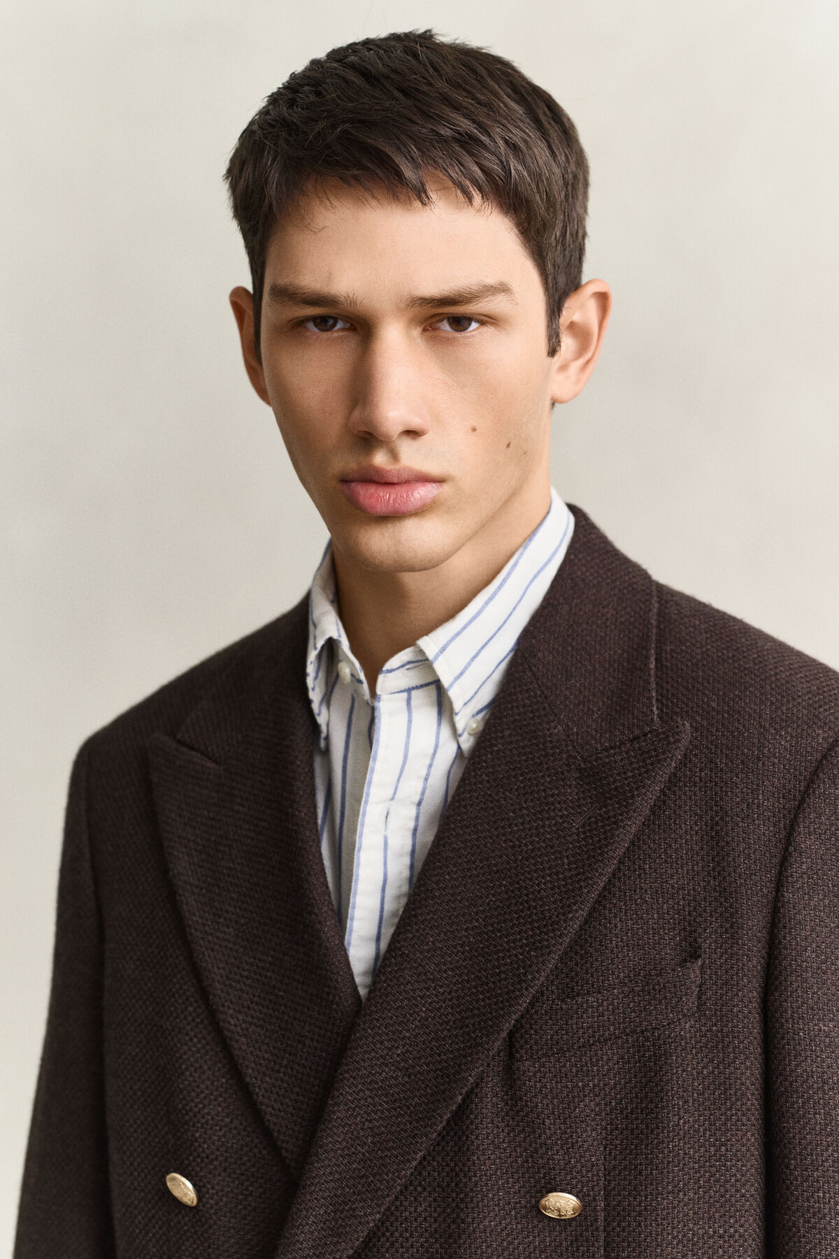 Wool Club Blazer — BLACK BROWN