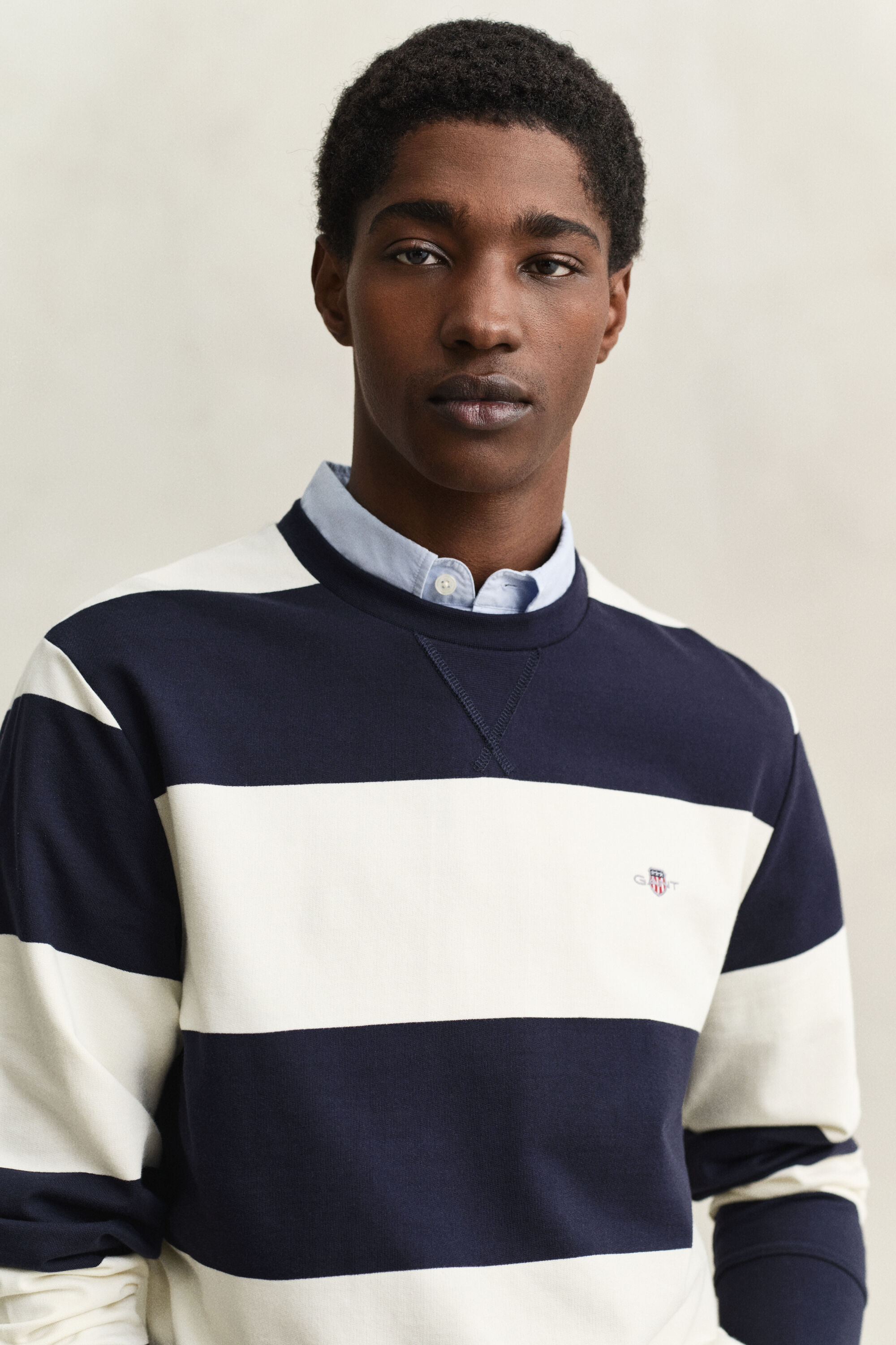 Striped Crew Neck Sweatshirt