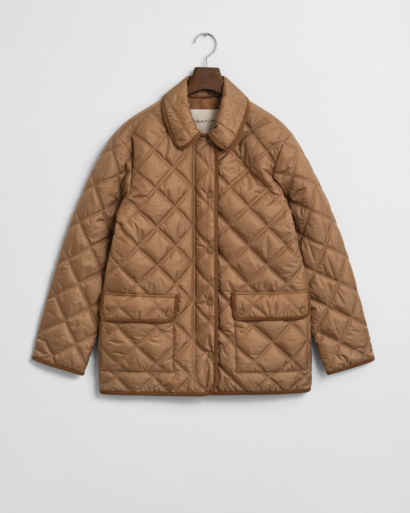 Quilted Corduroy Trim Jacket