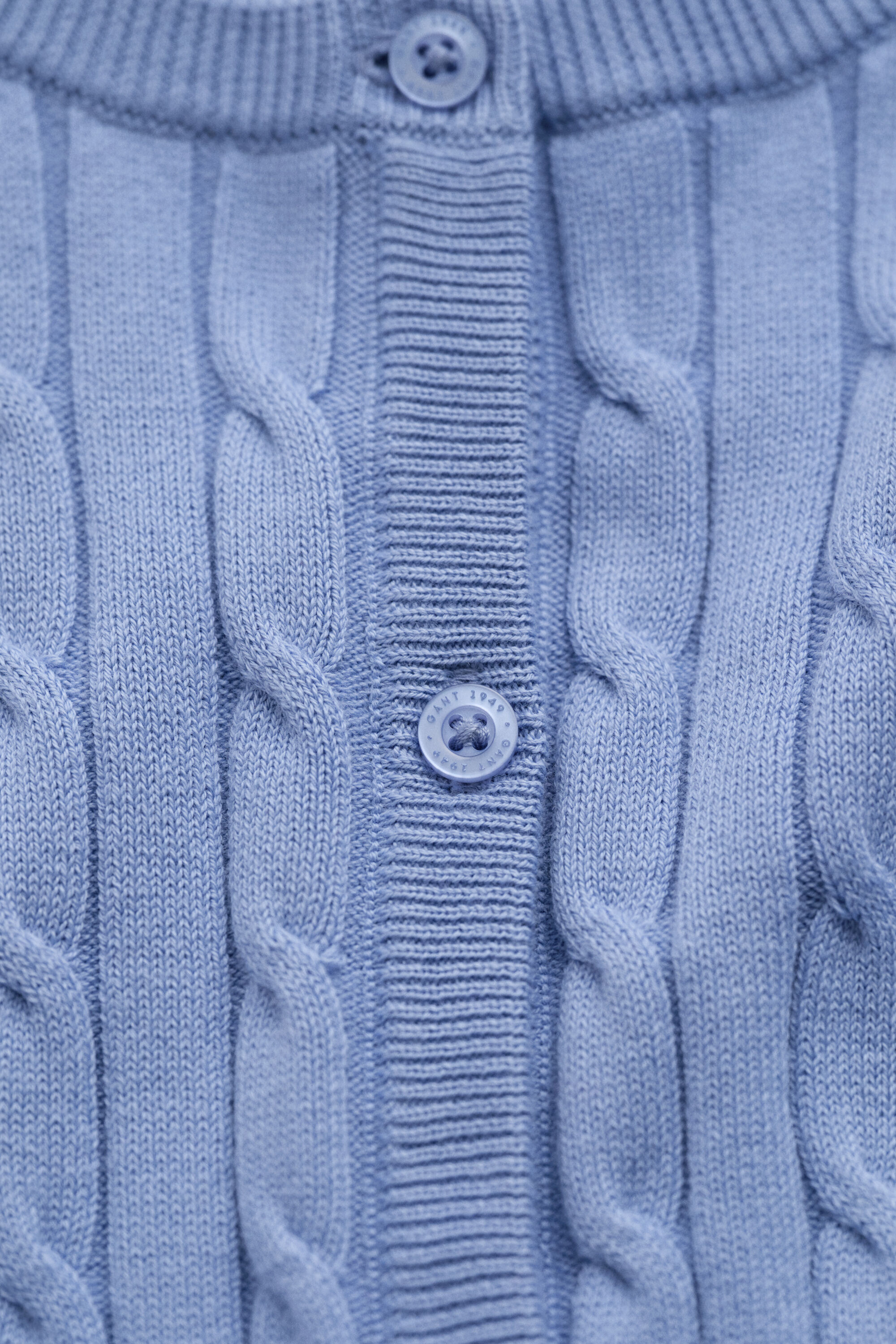 Stretch Cotton Cable Knit Cardigan