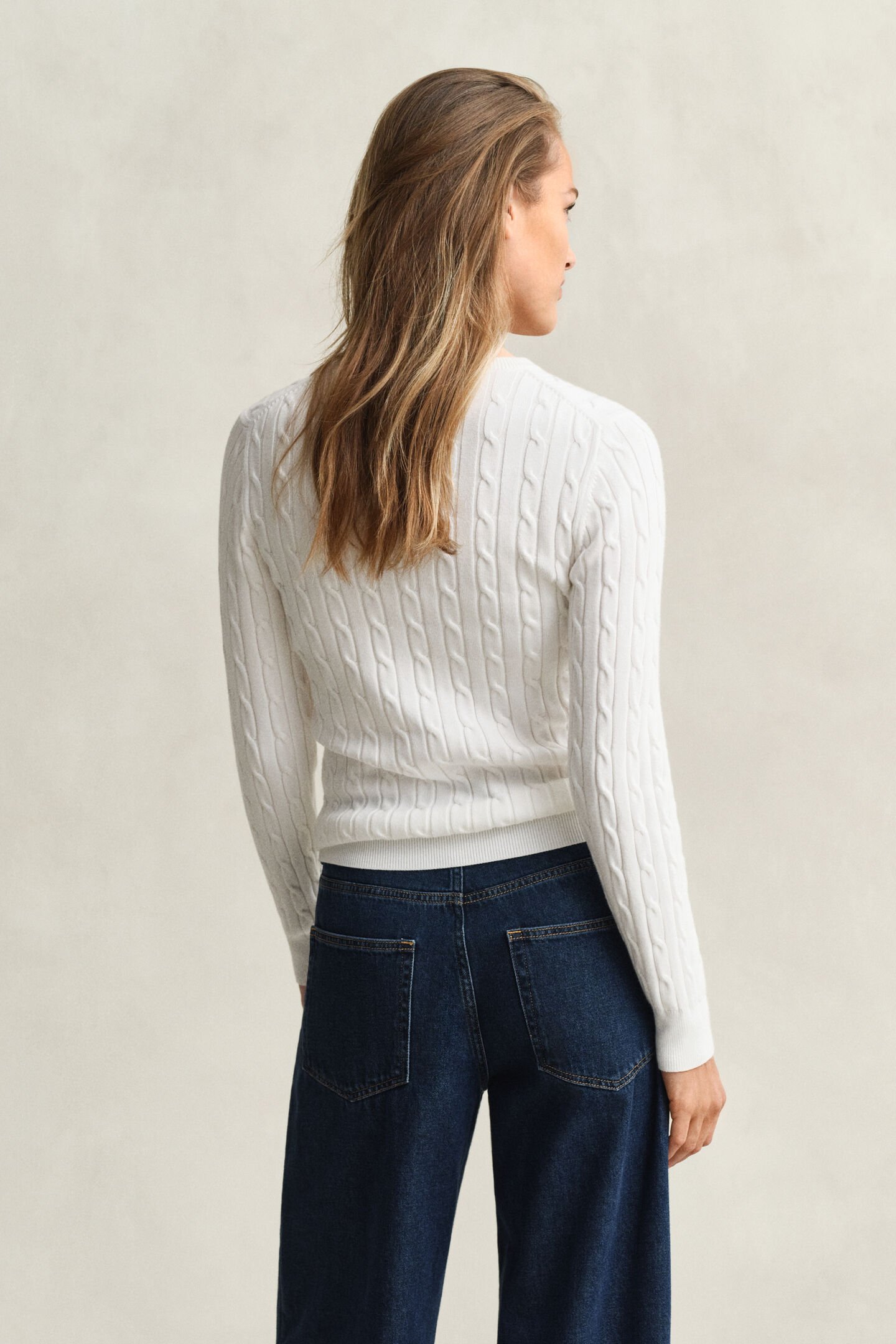 Cable Knit Crew Neck Sweater