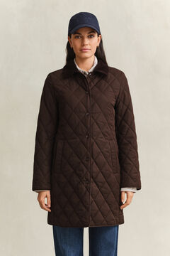 Fitted Quilted Coat — DEEP BROWN 6