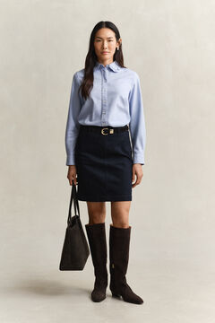 Frilly Classic Oxford Shirt — MISTY LAVENDER 8