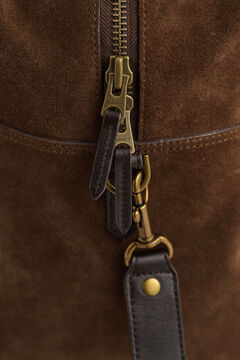 Suede Duffel Bag — SOIL BROWN 3