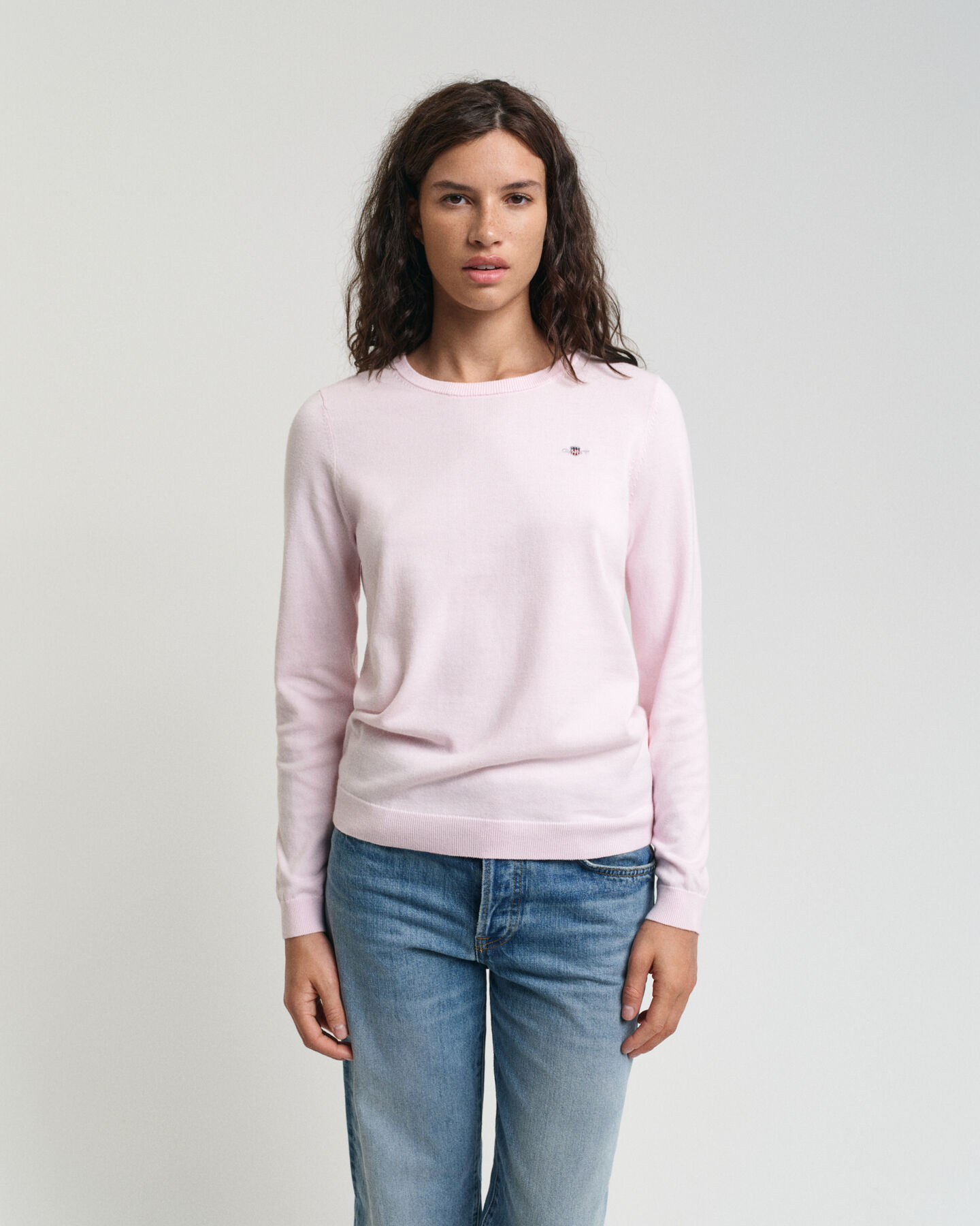 Seasonal Essential Cotton Crew Neck Sweater