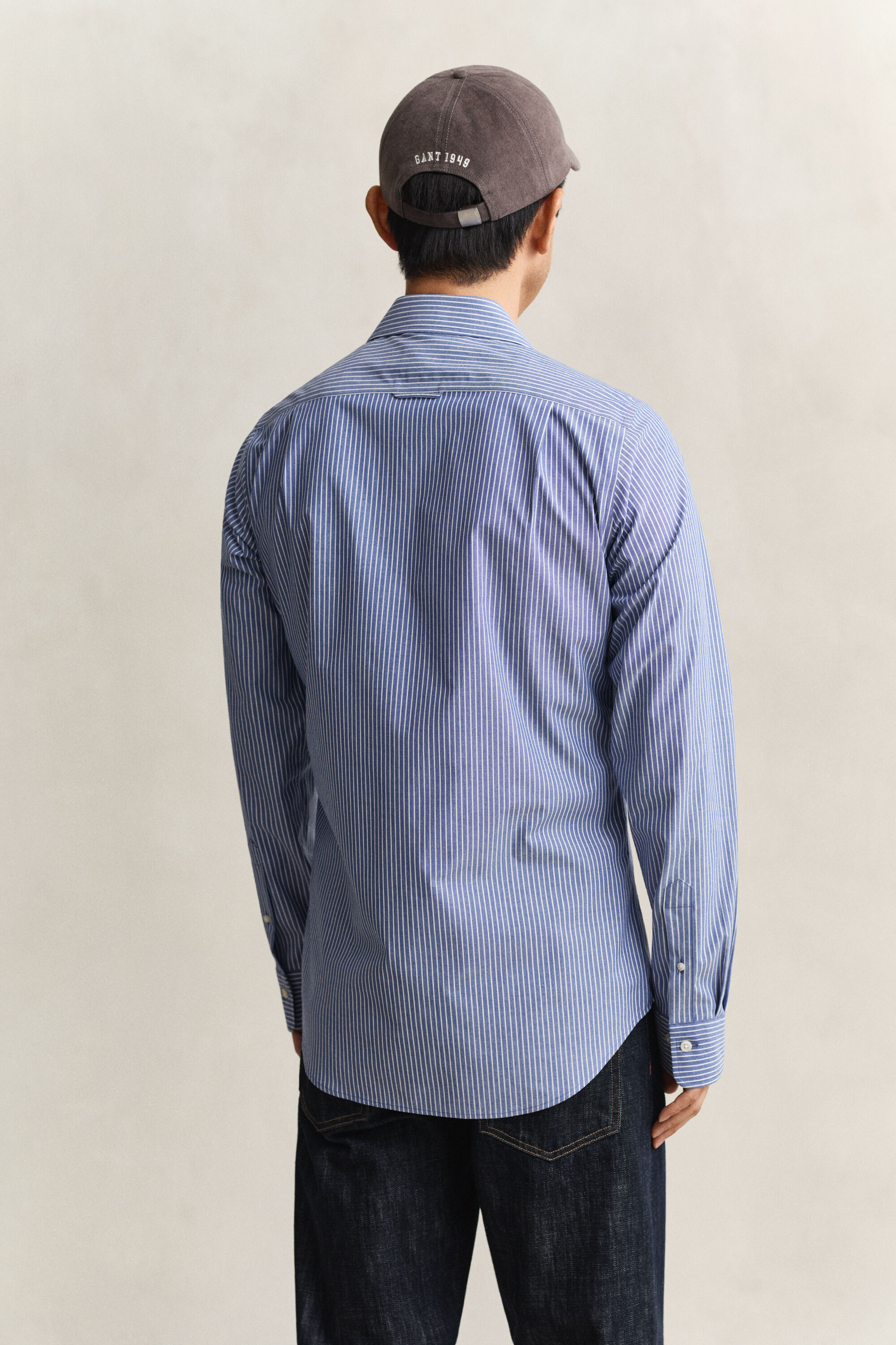 Striped Stretch Poplin Shirt