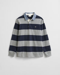 Chambray Collar Striped Heavy Rugger