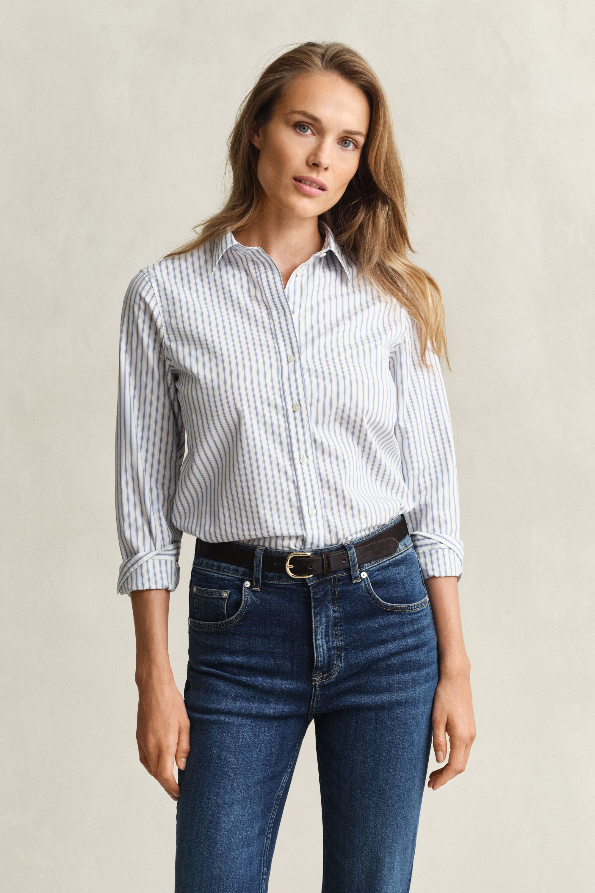 Regular Fit Striped Poplin Shirt
