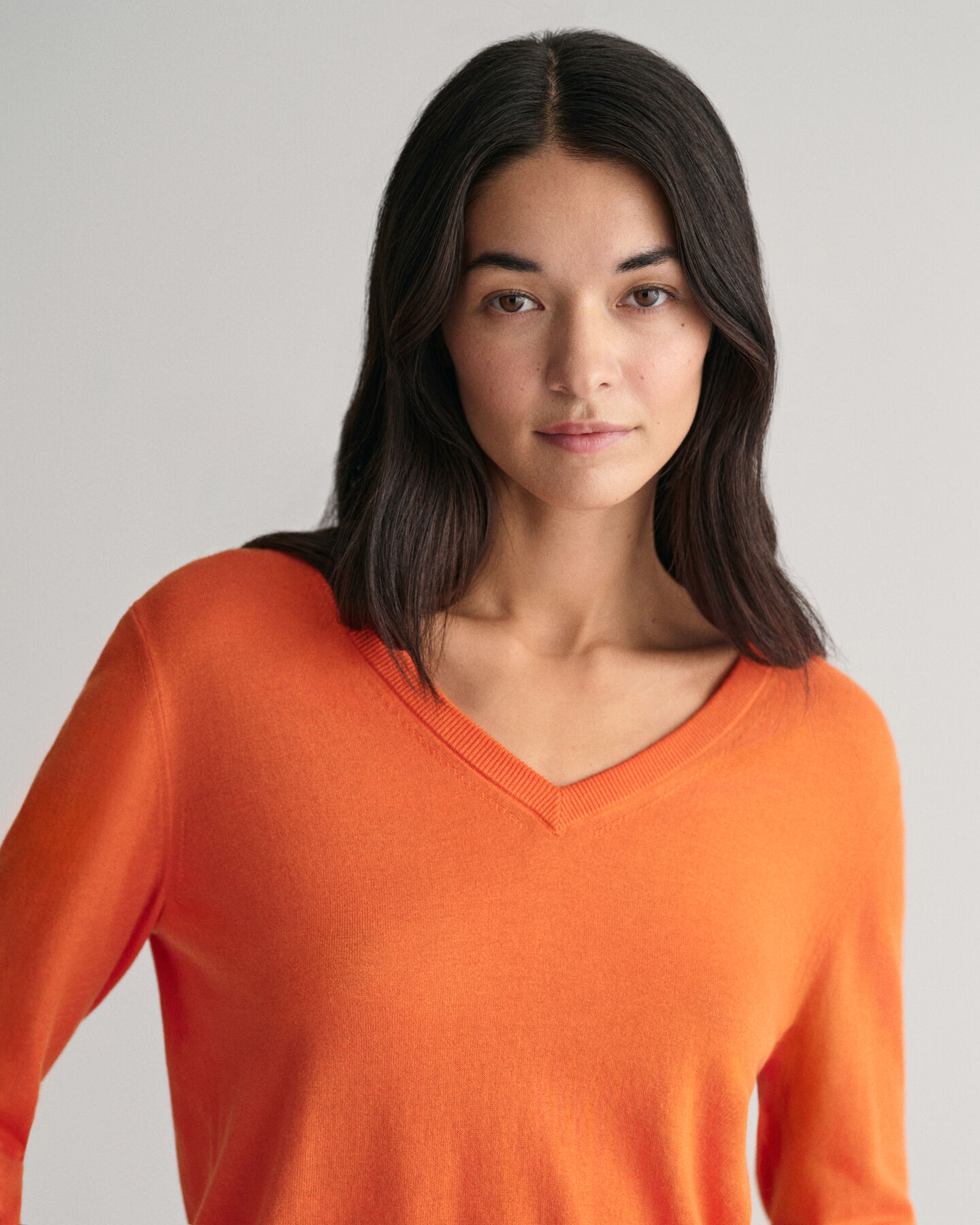Fine Knit V-Neck Sweater