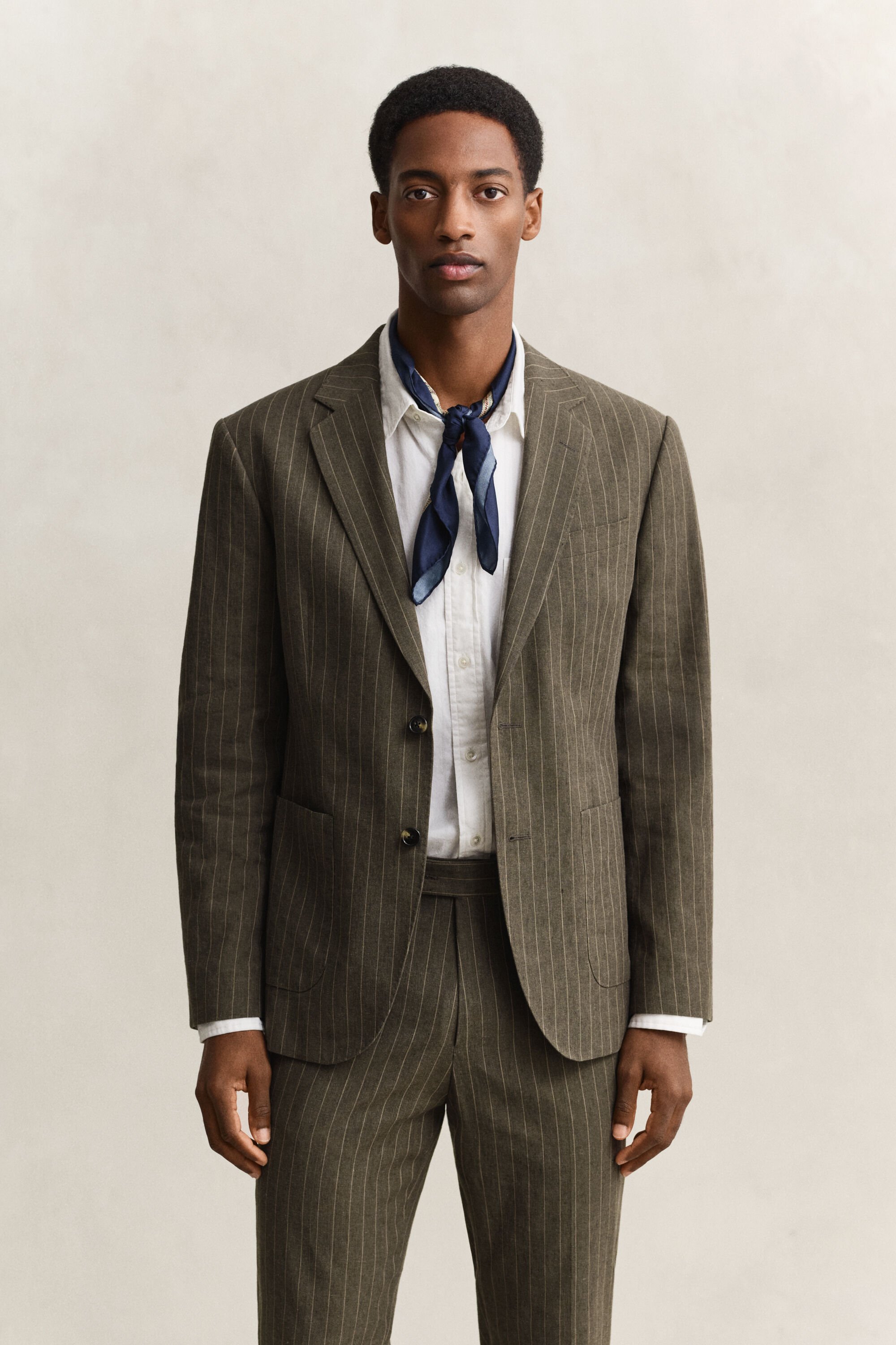 Pinstriped Suit Jacket