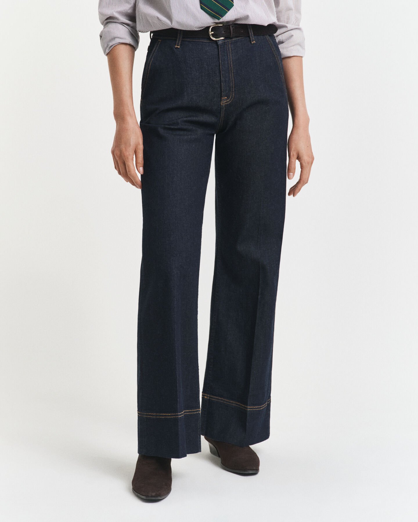 Wide Flared Tailored Jeans