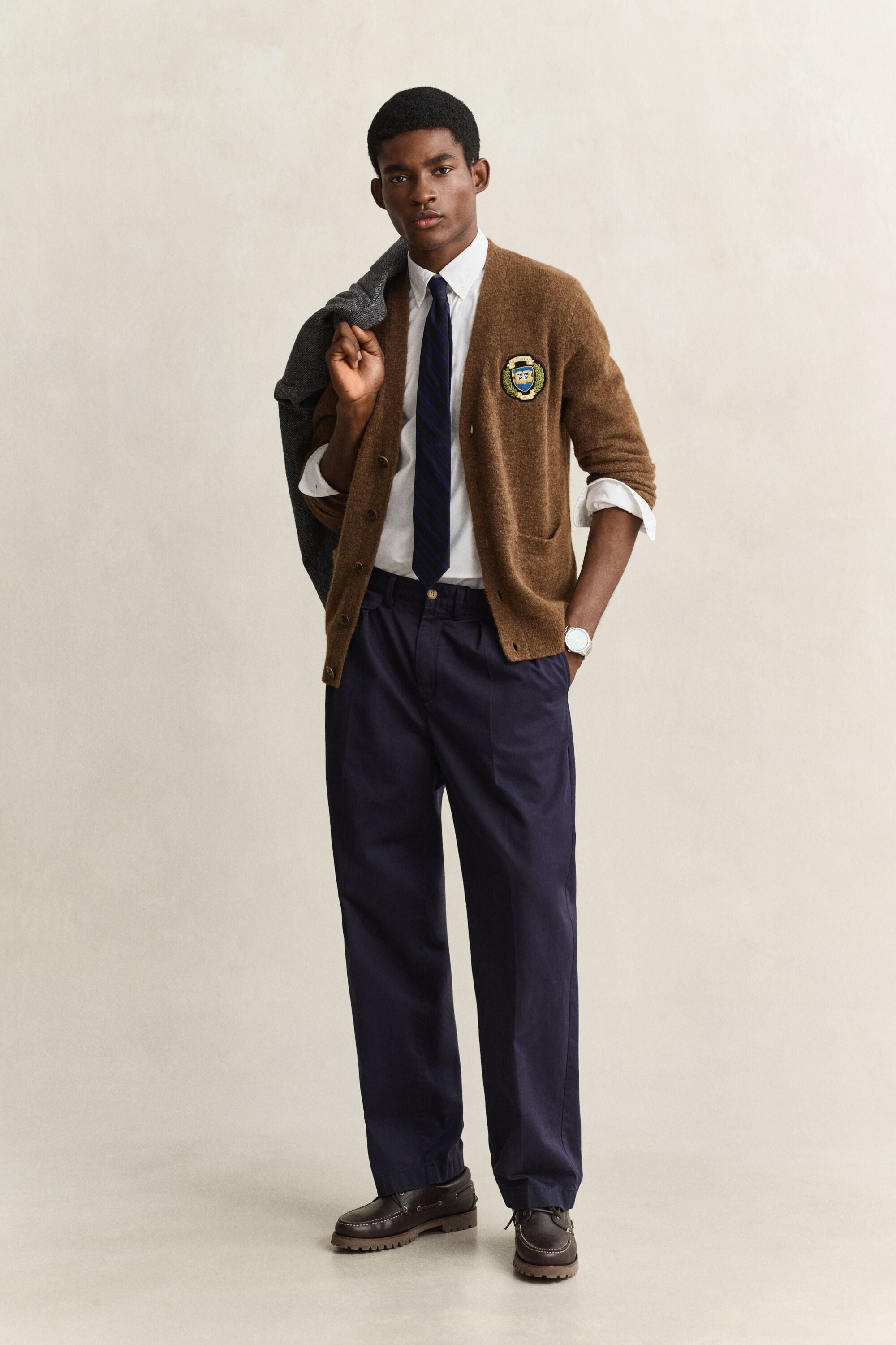 Gant x Yale Brushed Wool Cardigan