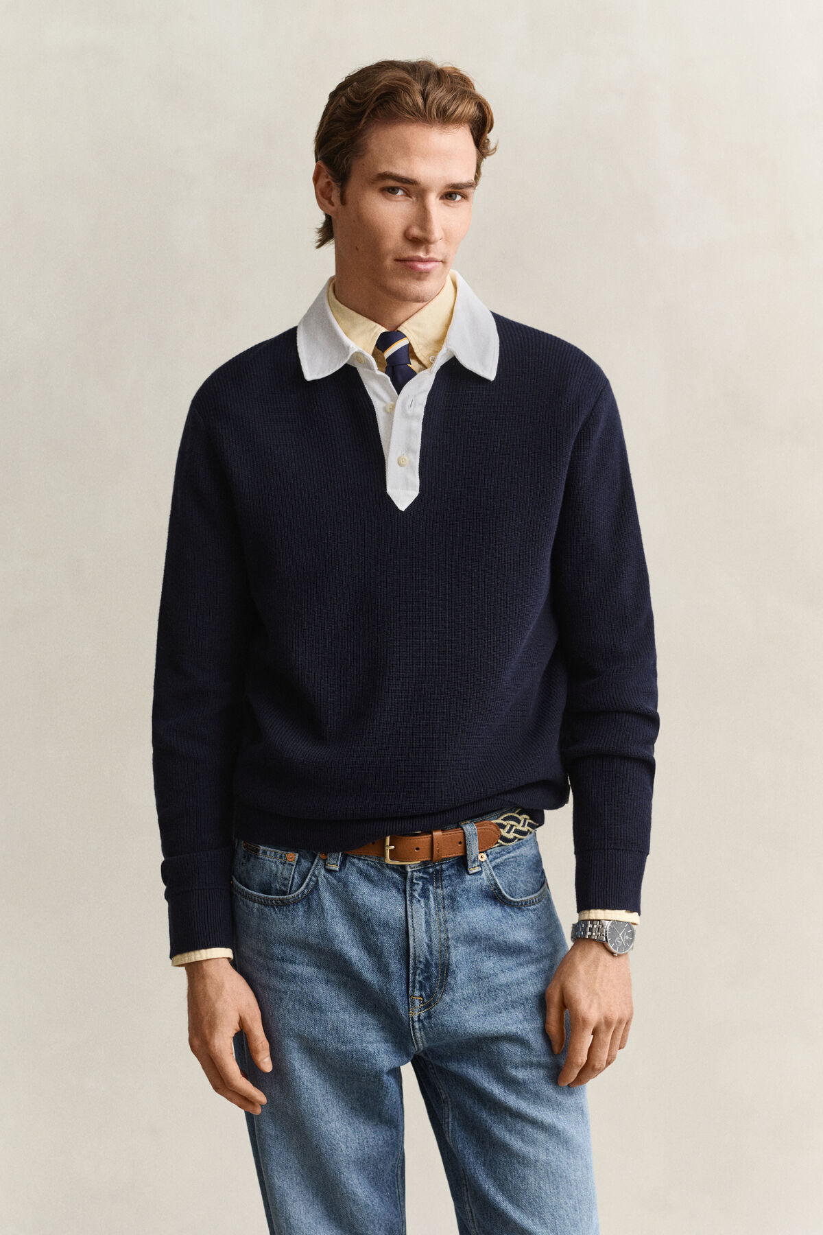 Cotton Merino Rugger — EVENING BLUE