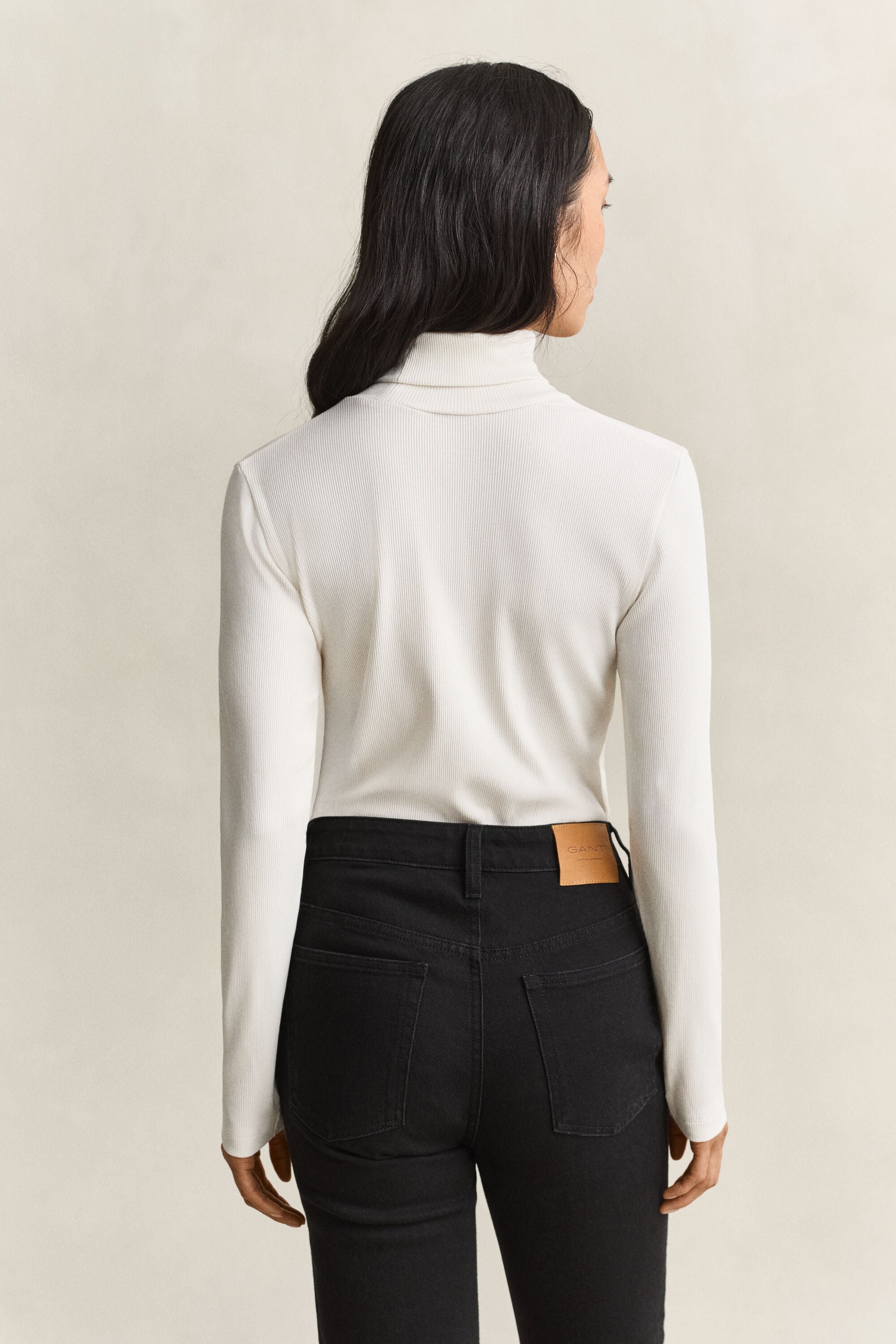 Ribbed Turtleneck Top