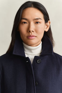 Wool Blend Car Coat — EVENING BLUE 4