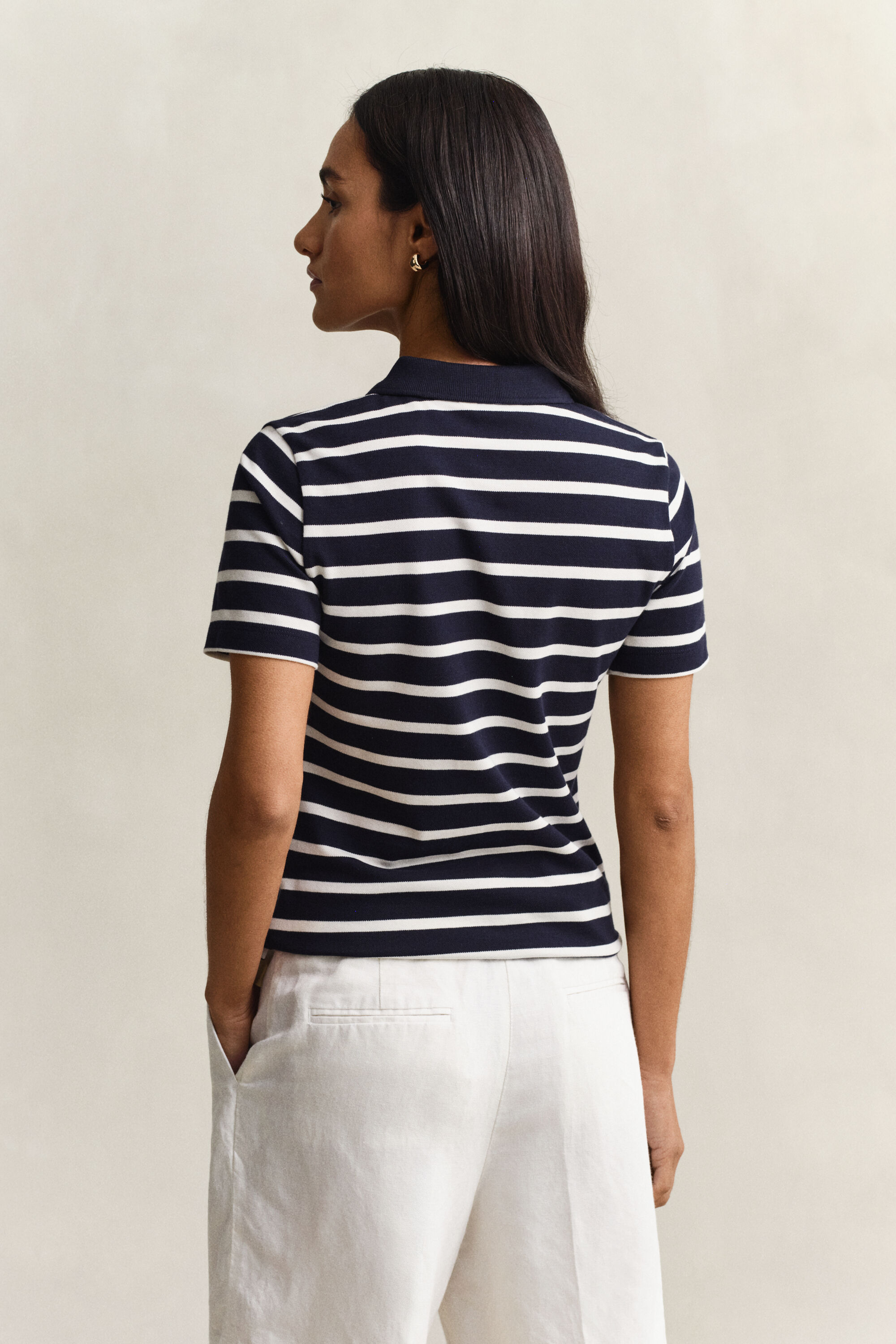 Striped Piqué Polo Shirt
