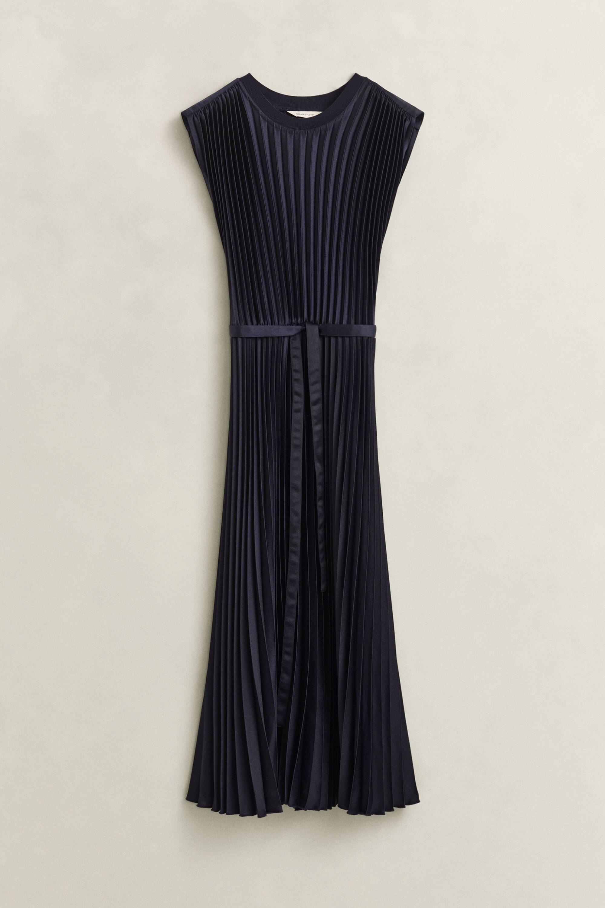 Pleated Belted Dress