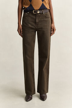 Relaxed Colored Jeans — SHADOW BROWN 5