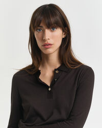 Seamless Buttoned Long Sleeve Polo Shirt