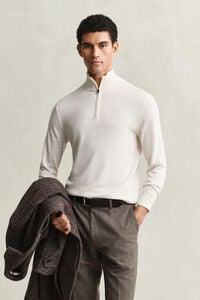 Extra Fine Merino Wool Half-Zip Sweater