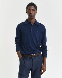 Extra Fine Merino Wool Polo Sweater