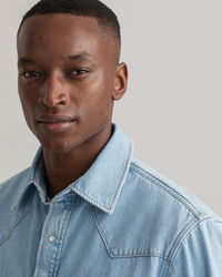 Relaxed Fit Western Denim Shirt