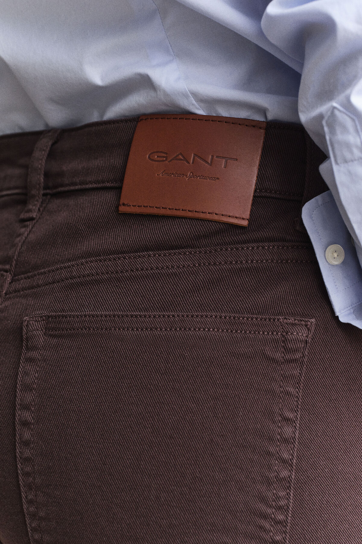 Slim Flared Color Jeans — DEEP BROWN