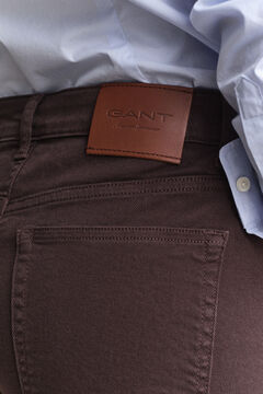 Slim Flared Color Jeans — DEEP BROWN 3