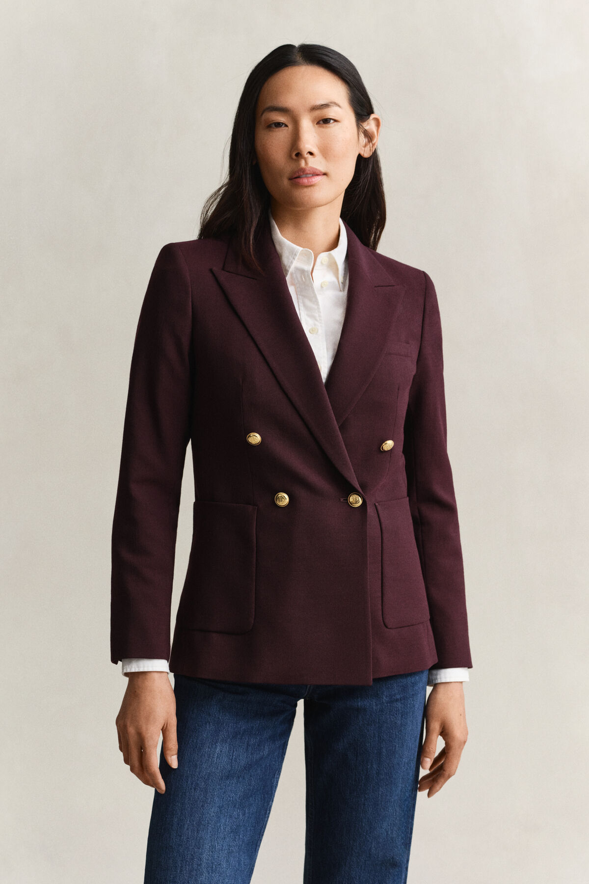 Classic Club Blazer — DARKENED WINE