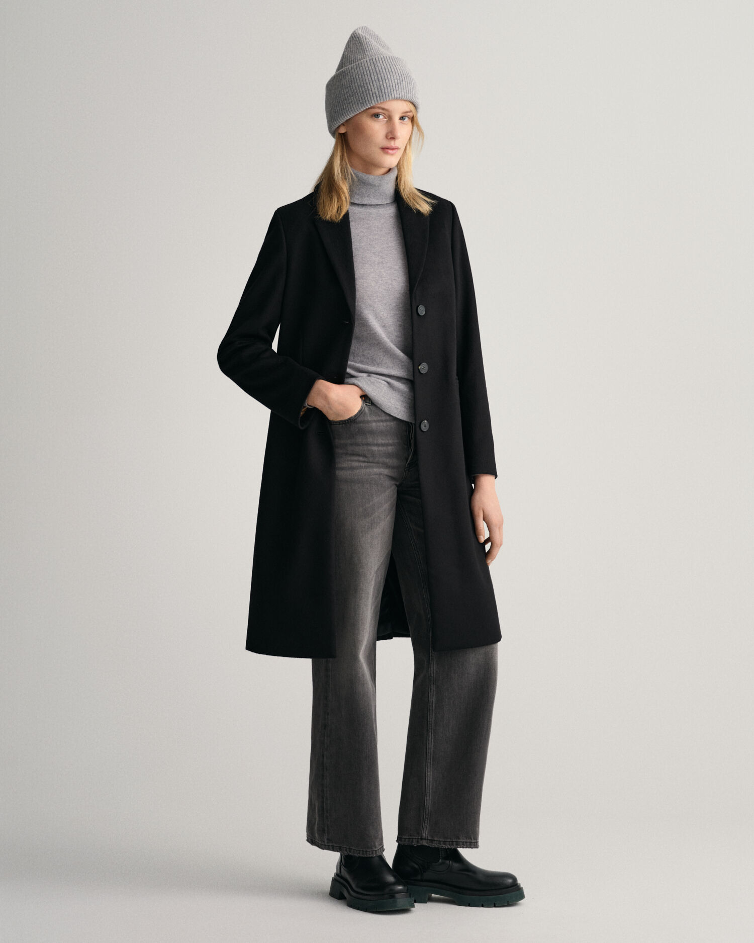 Wool tailored 2025 coat womens