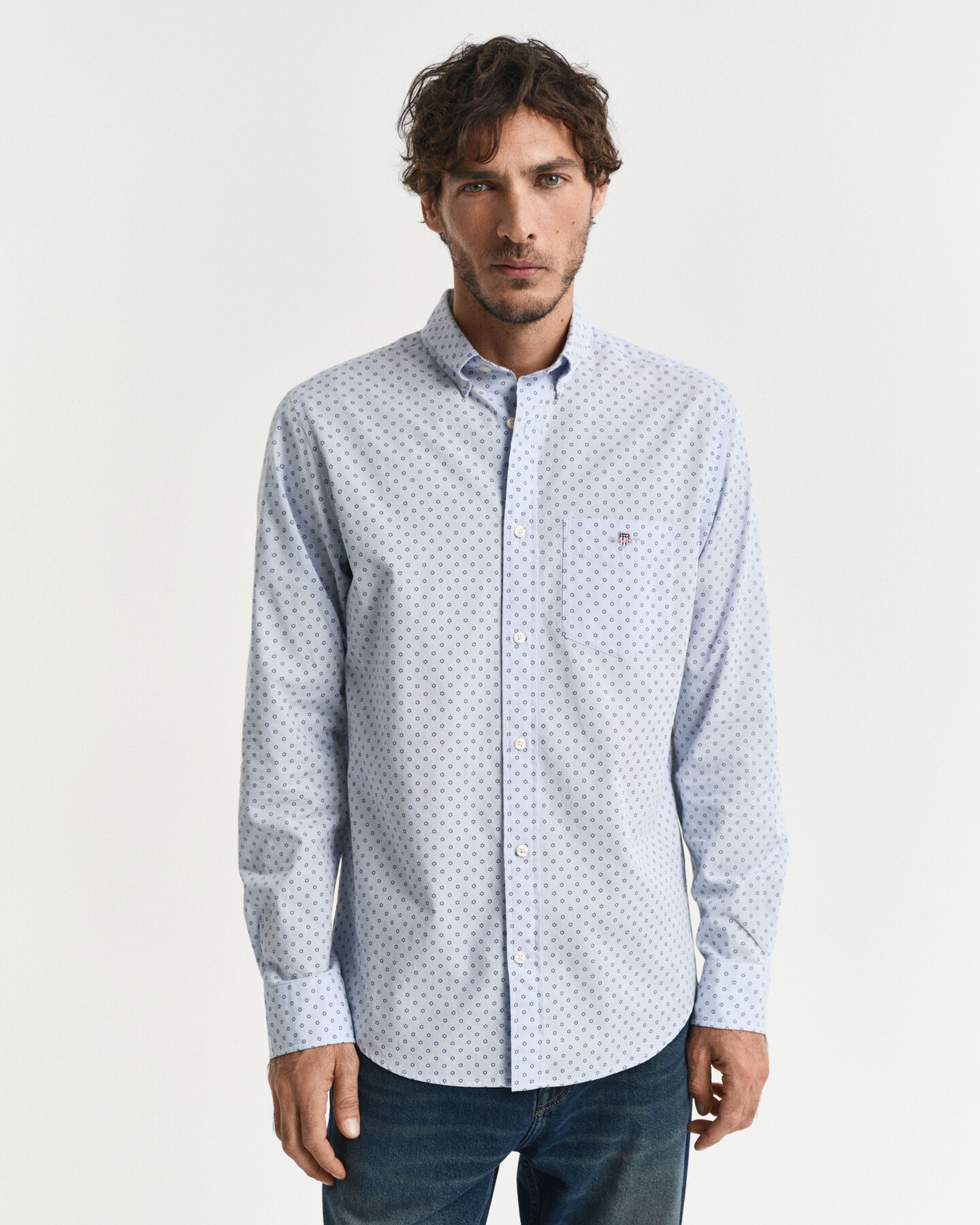 Regular Fit Micro Print Shirt