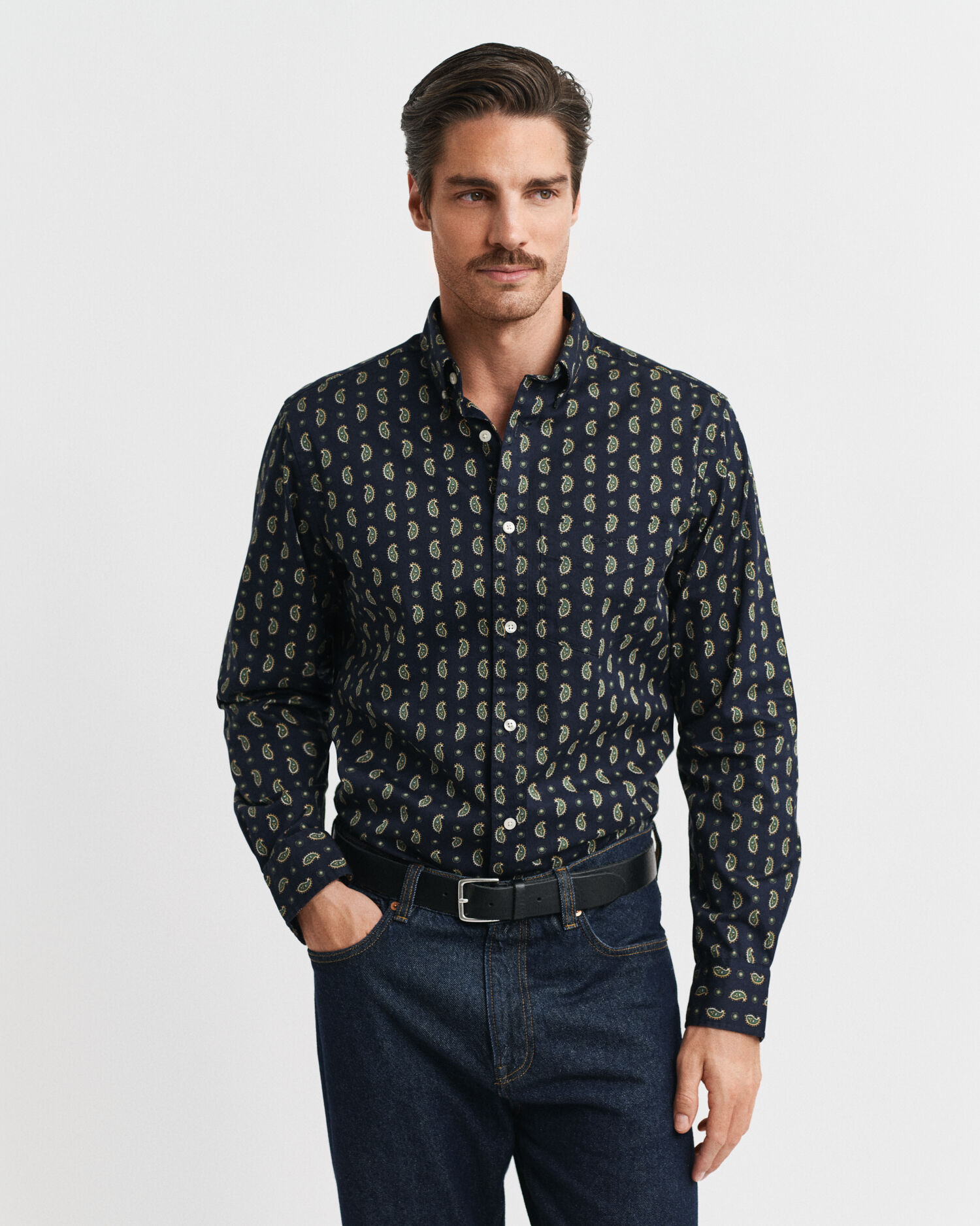 Regular Fit Paisley Printed Twill Shirt